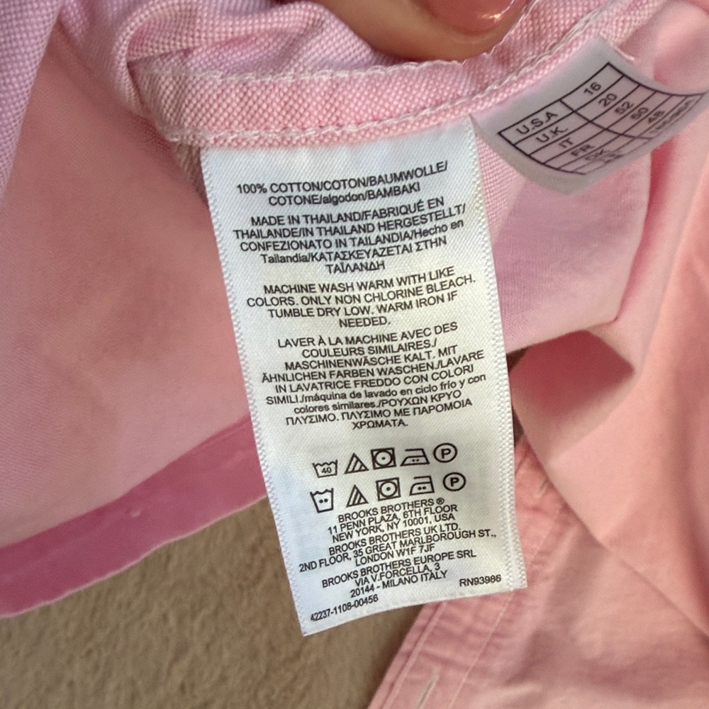 Brooks Brothers Light Pink Casual Button Down Shirt - Picture 10 of 10